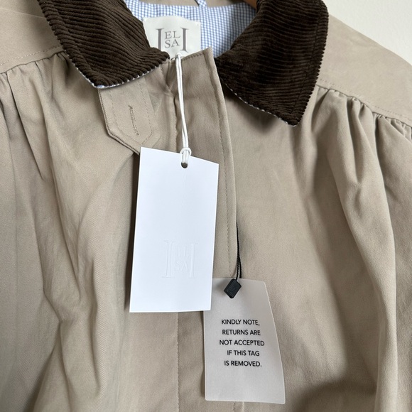 HELSA Shirred Bomber Jacket With Corduroy Collar - Picture 7 of 7